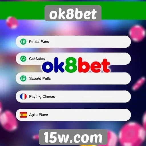 Métodos de pagamento aceitos no ok8bet